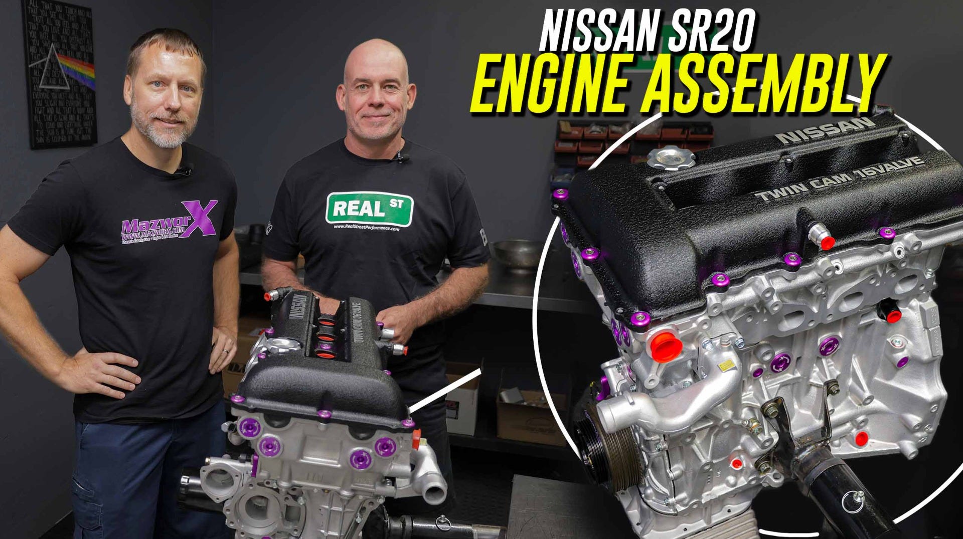 Fully Built Nissan SR20 Engine Assembly With Mazworx | 600HP